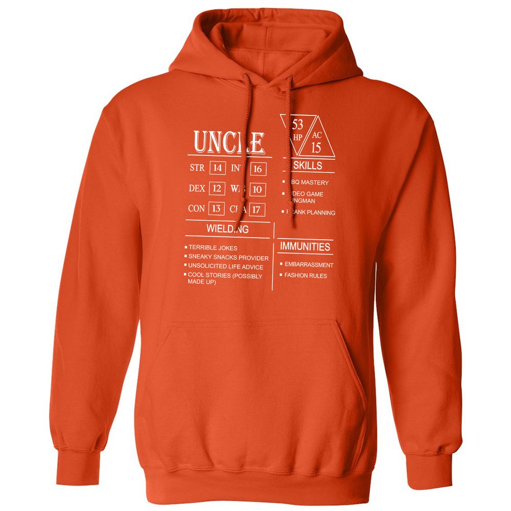Uncle Stats Classic Unisex Hoodie - Orange - 10