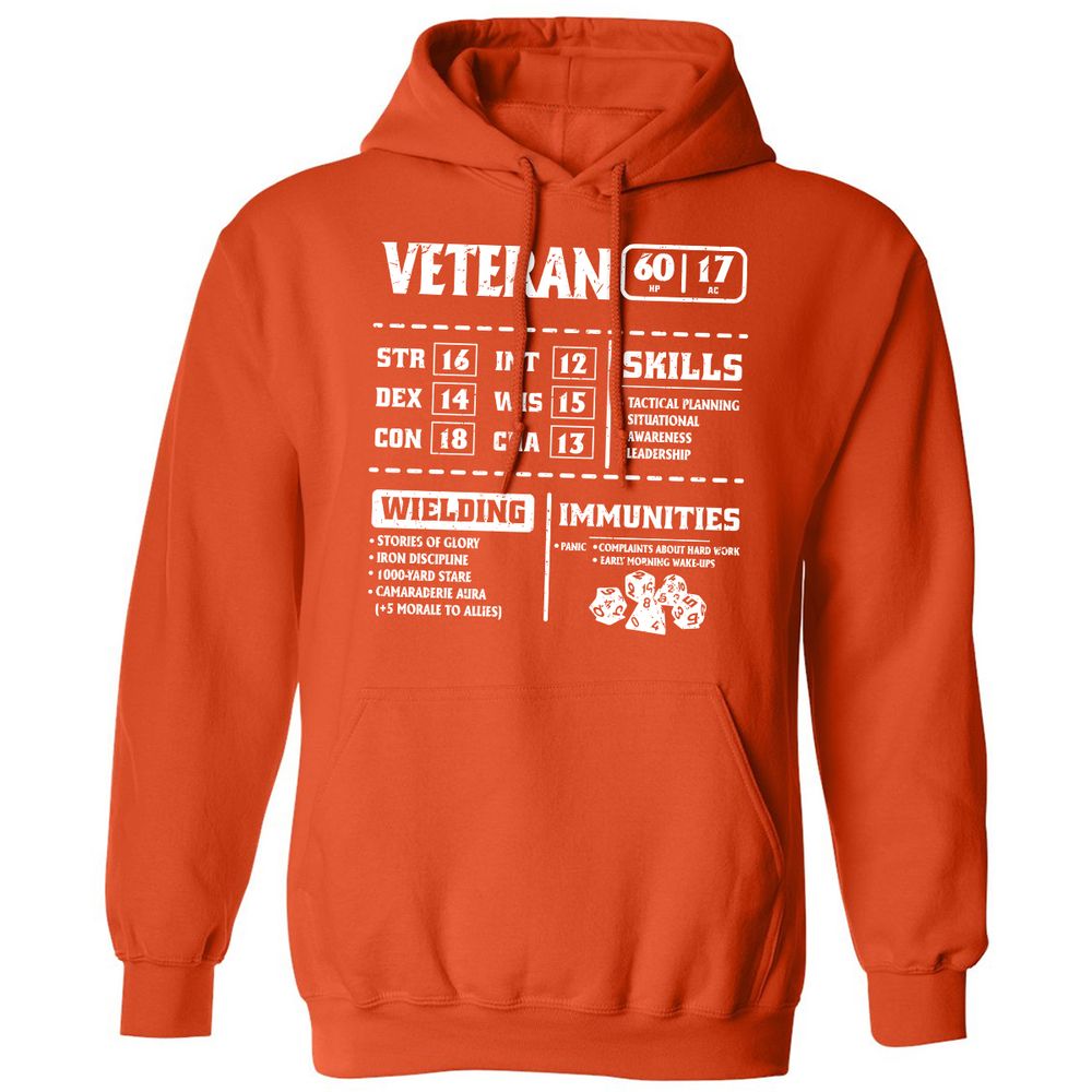 Veteran New Ver. Classic Unisex Hoodie - Orange - 10