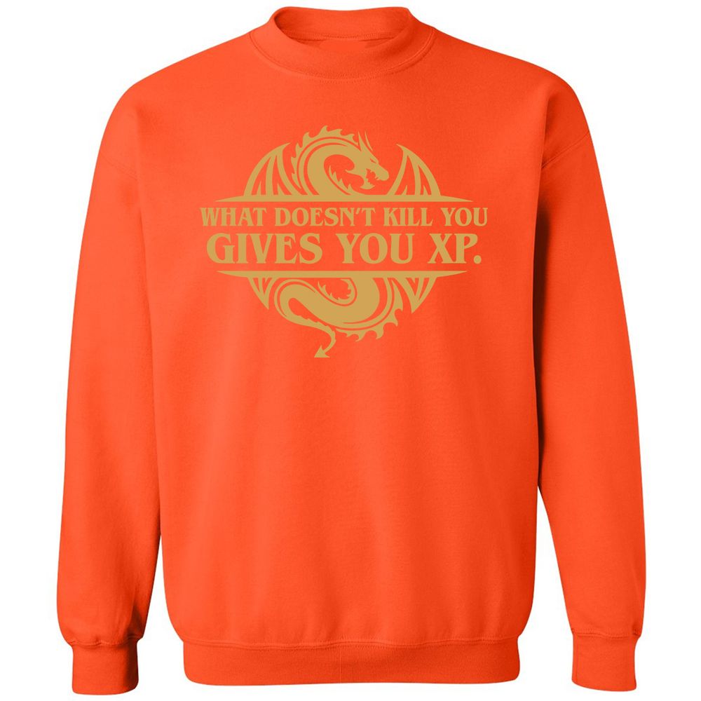 What Doesn't Kill You Gives You XP Classic Unisex Sweatshirt - Orange - 10