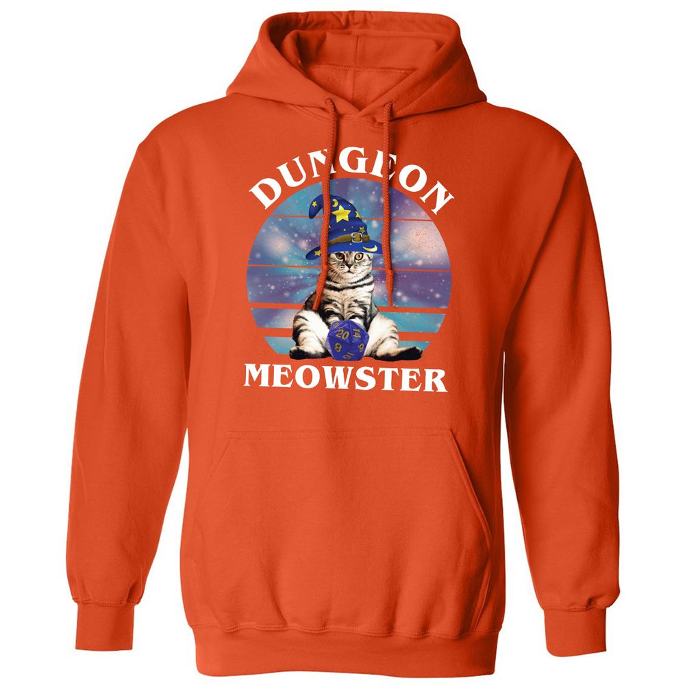 Dungeon Meowster Vintage Classic Unisex Hoodie - Orange - 10