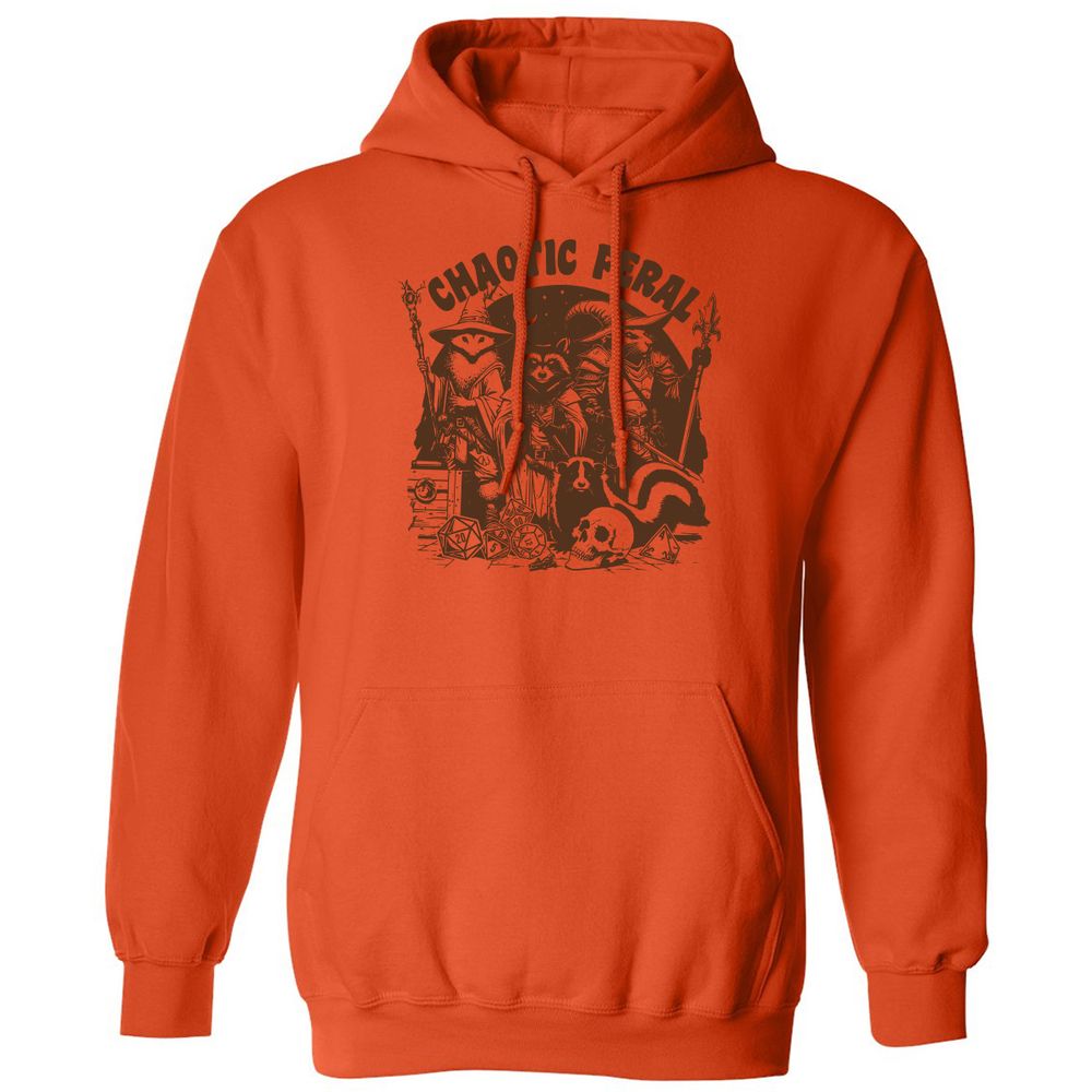 Raccoon Chaotic Feral Classic Unisex Hoodie - Orange - 10