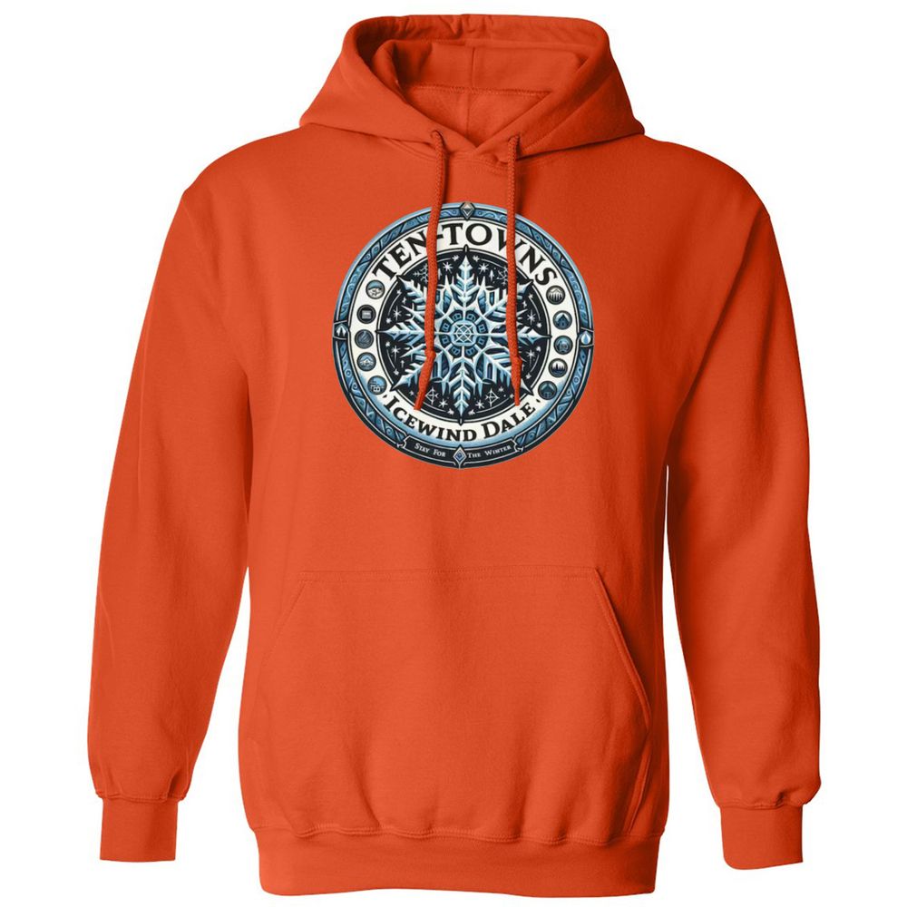 Ten-Towns Icewind Dale Classic Unisex Hoodie - Orange - 10