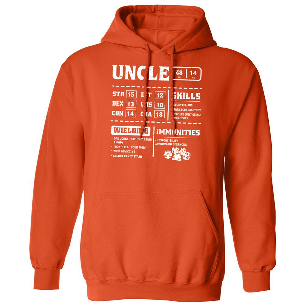 Uncle Stats Classic Unisex Hoodie - Orange - 10