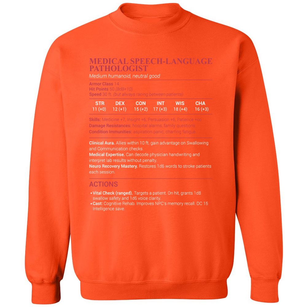 Medical SLP Classic Unisex Sweatshirt - Orange - 10