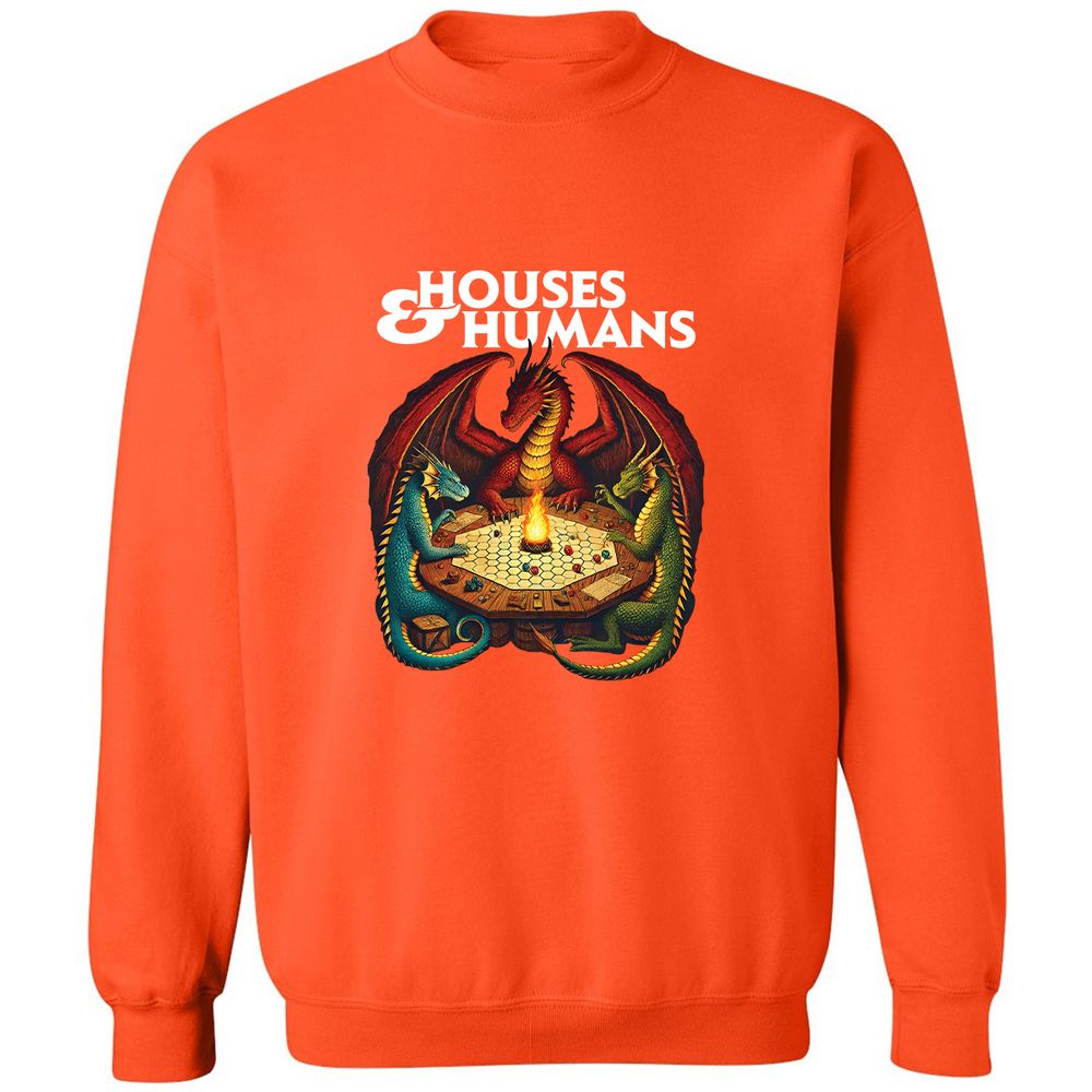 Houses & Humans Classic Unisex Sweatshirt - Orange - 10