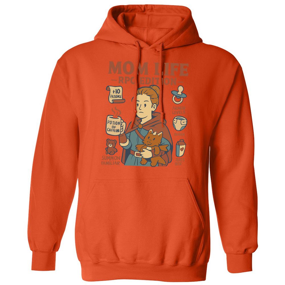 Mom Life RPG Edition Classic Unisex Hoodie - Orange - 10