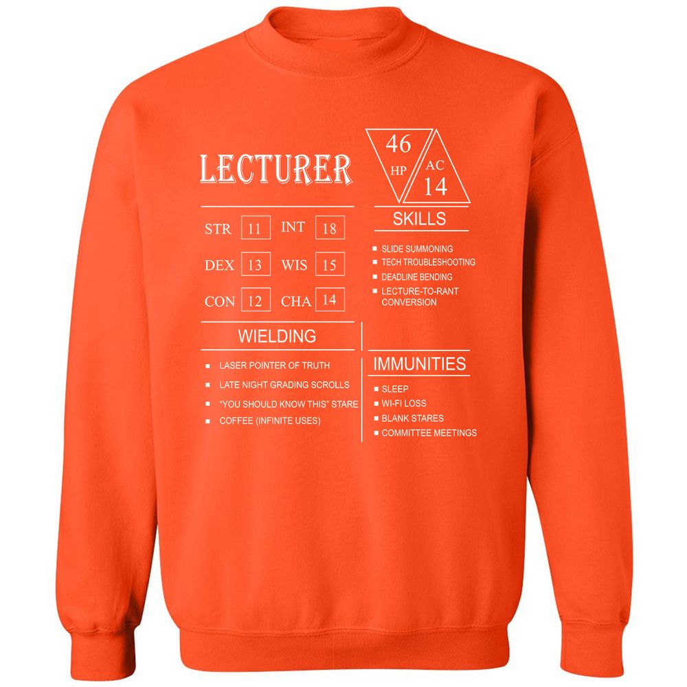Lecturer New Classic Unisex Sweatshirt - Orange - 10