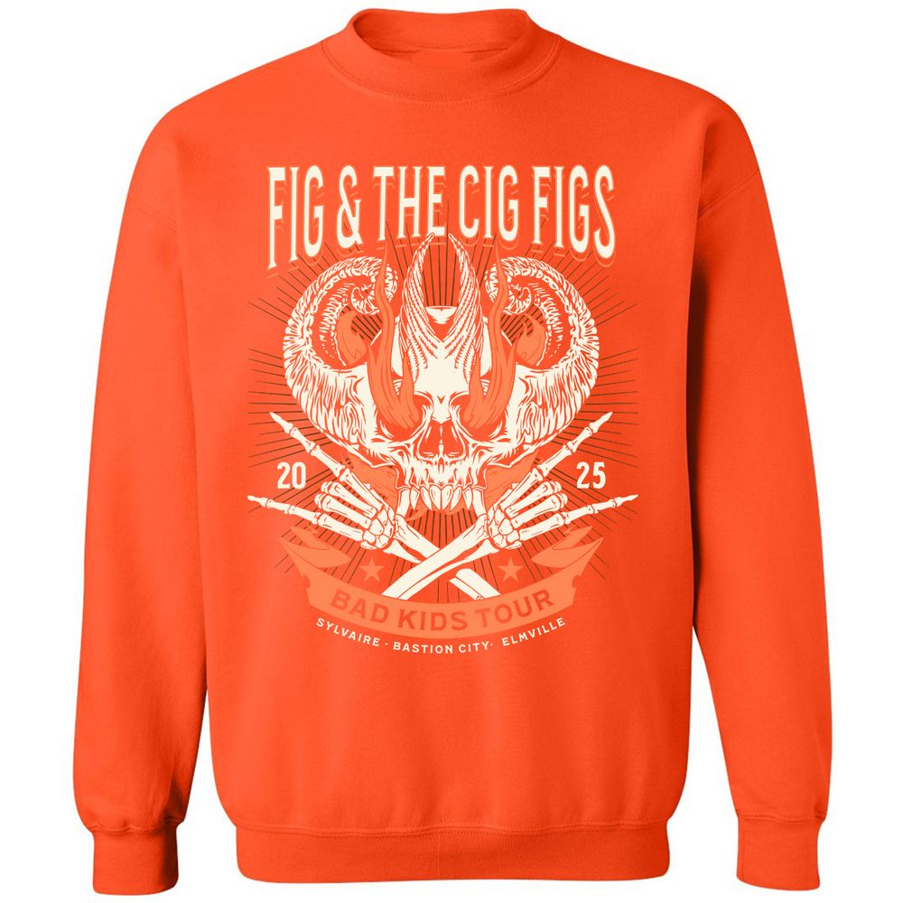 Fig and the Cig Figs, Dimension 20 Classic Unisex Sweatshirt - Orange - 10