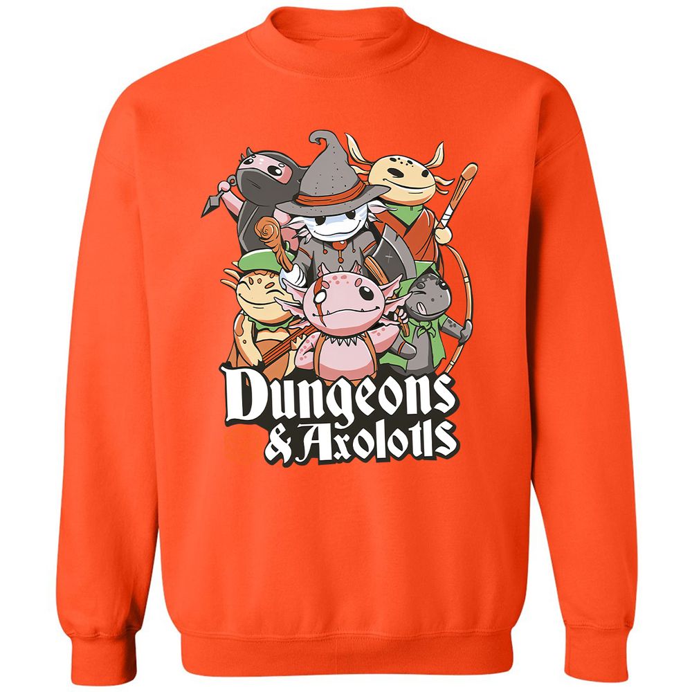 Dungeons And Axolotls Classic Unisex Sweatshirt - Orange - 10