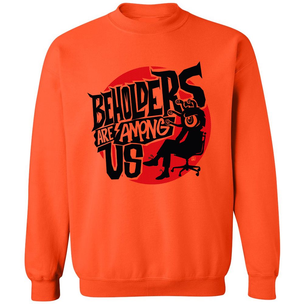 Beholders Are Among Us Classic Unisex Sweatshirt - Orange - 10