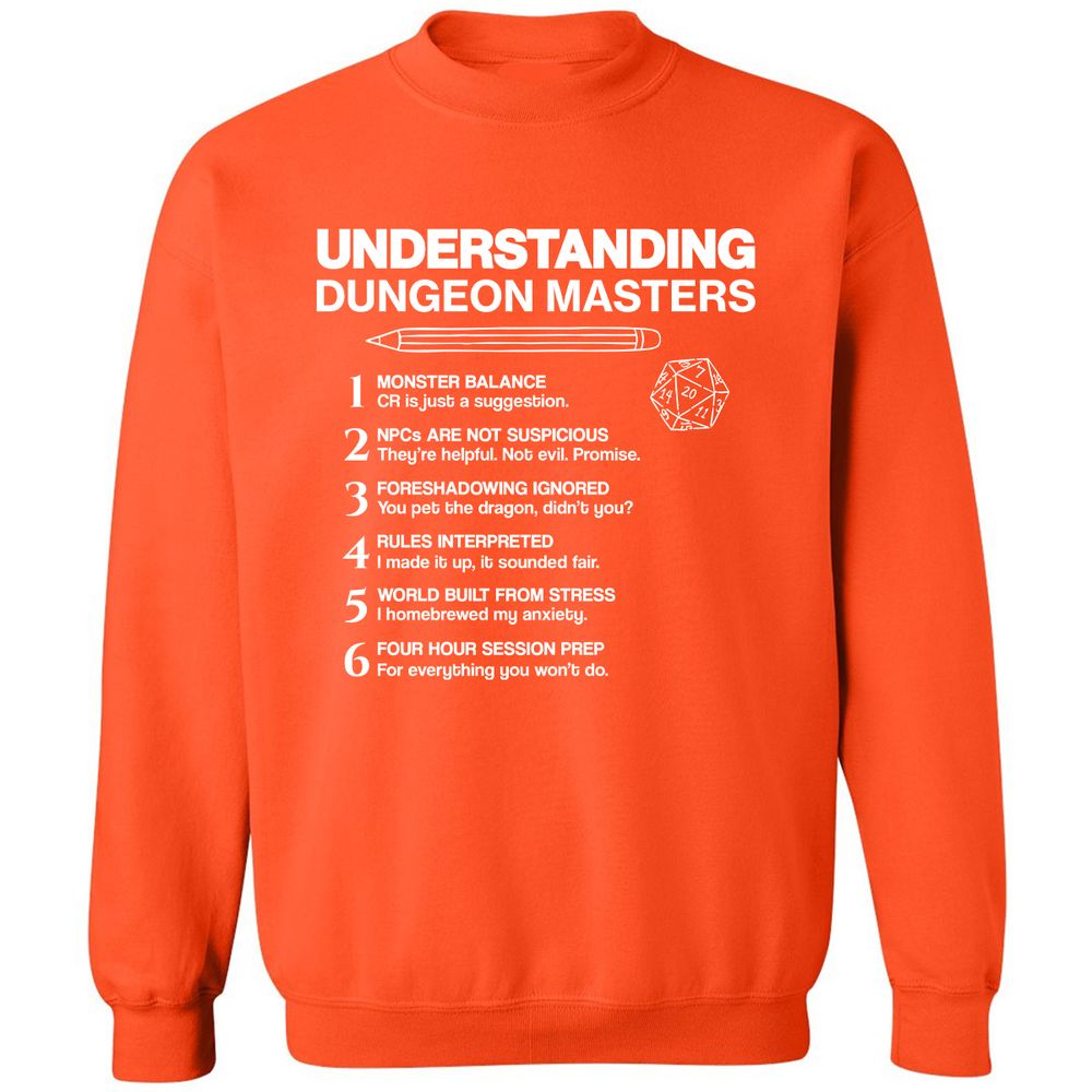 Understanding Dungeon Masters Classic Unisex Sweatshirt - Orange - 10