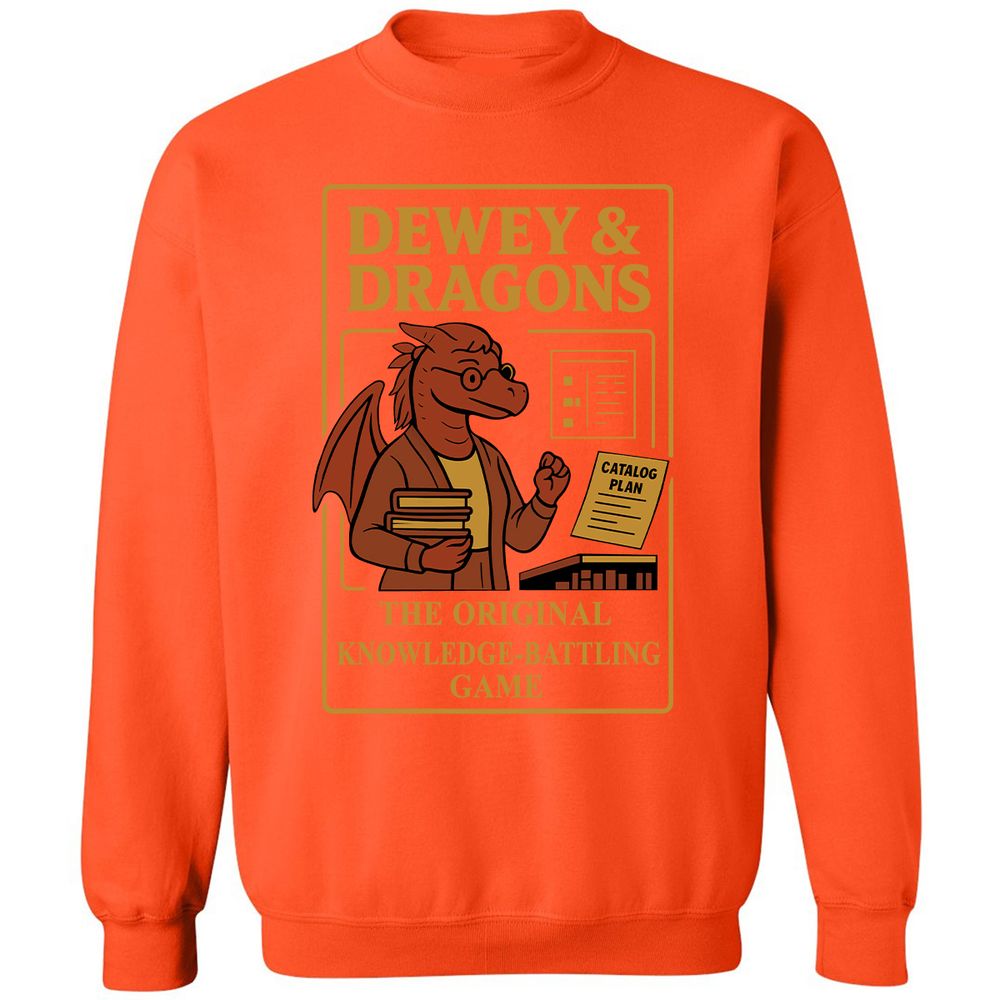 Dewey & Dragons Classic Unisex Sweatshirt - Orange - 10