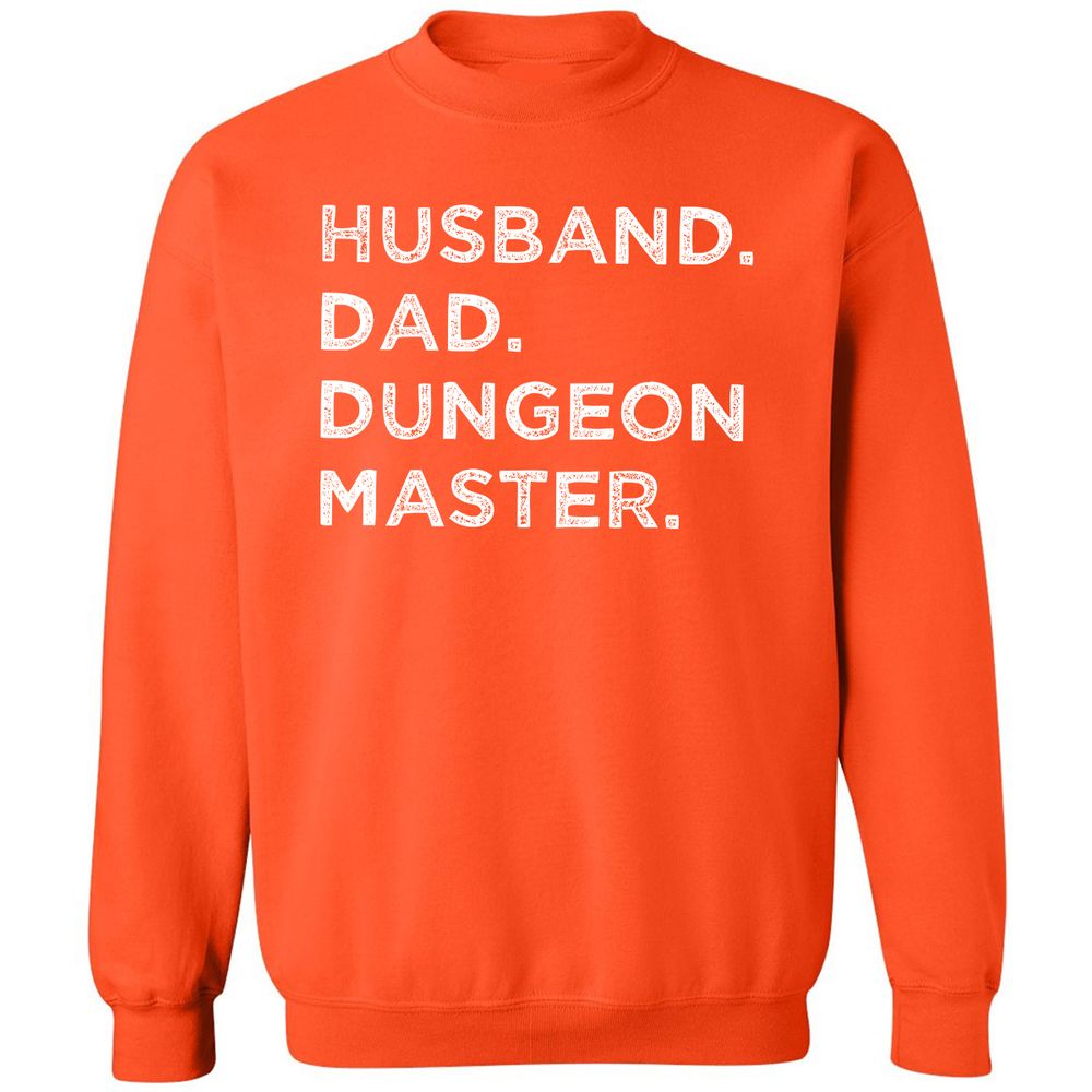 Husband Dad Dungeon Master Classic Unisex Sweatshirt - Orange - 10