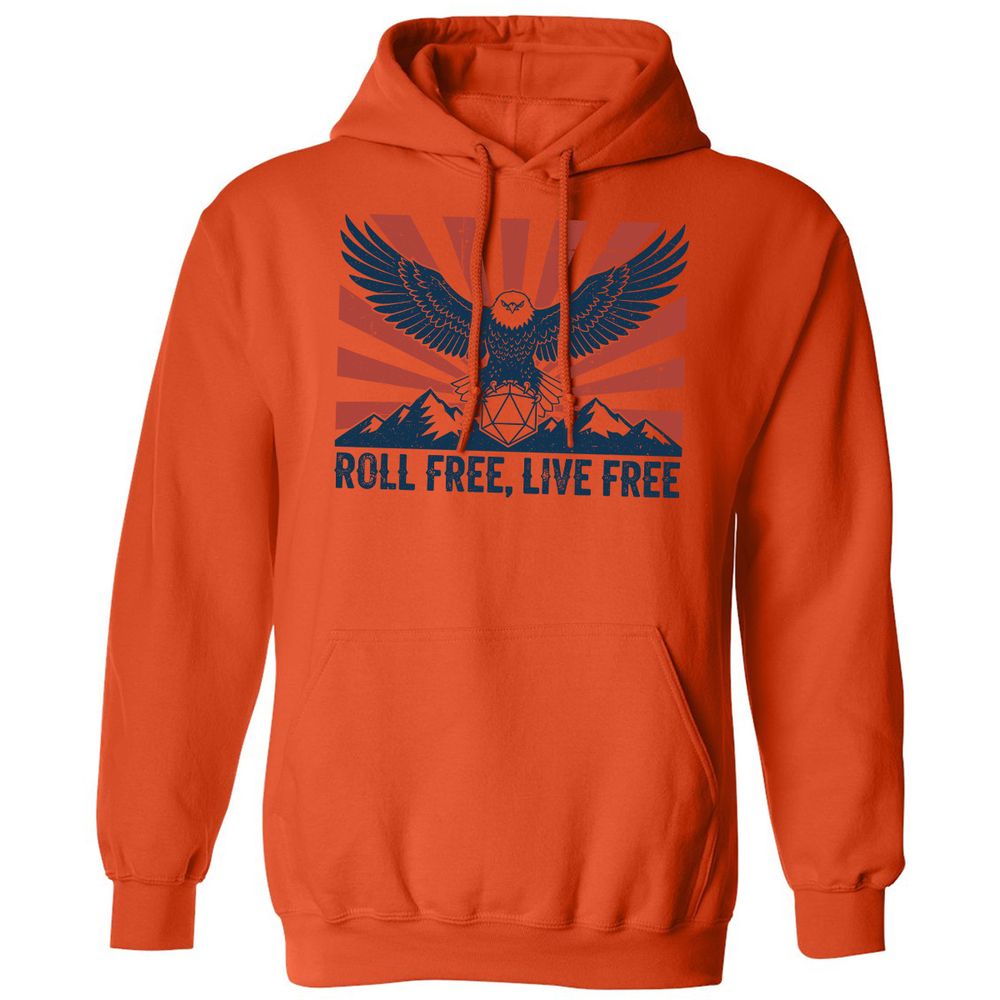 Roll Free, Live Free Classic Unisex Hoodie - Orange - 10