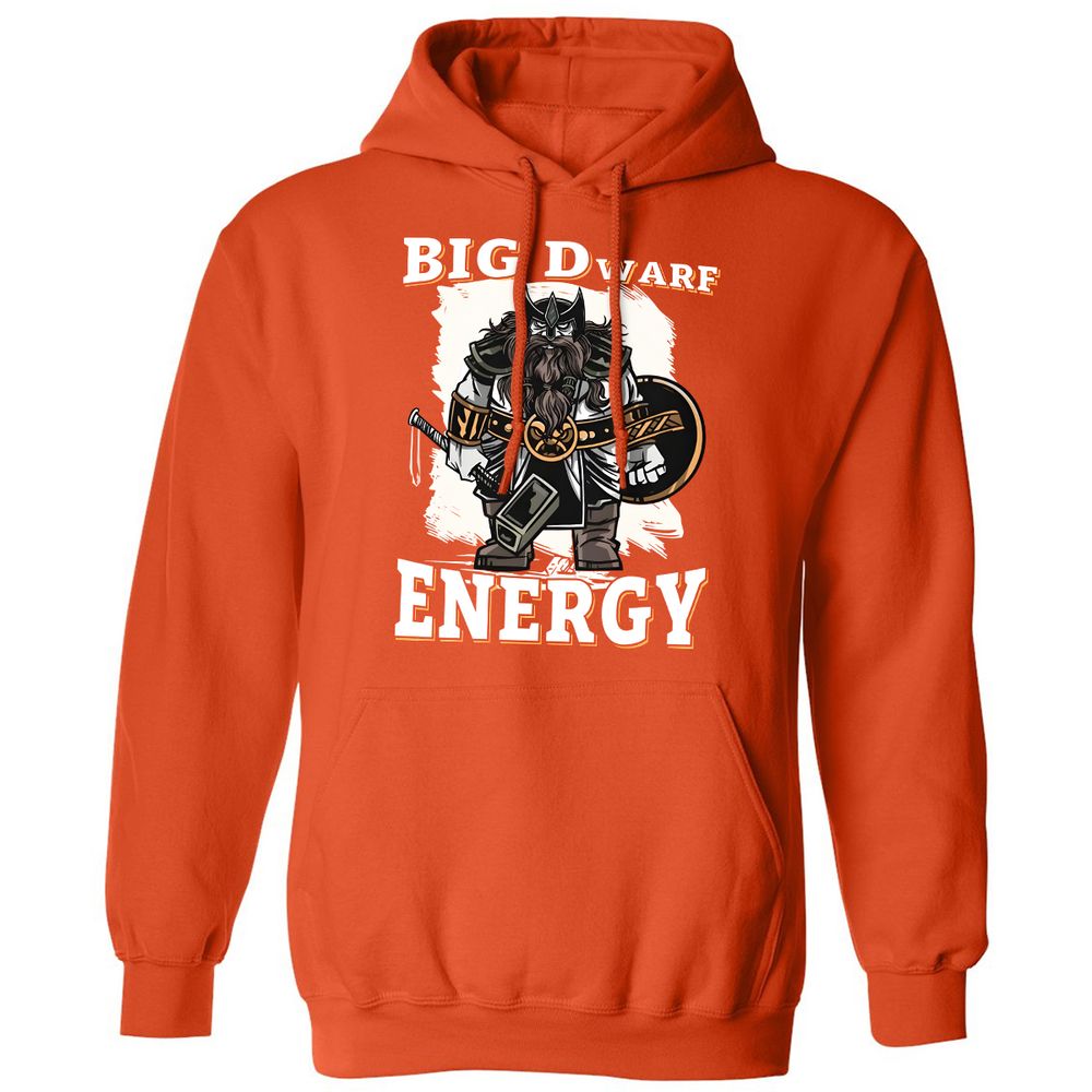 Big Dwarf Energy Classic Unisex Hoodie - Orange - 10