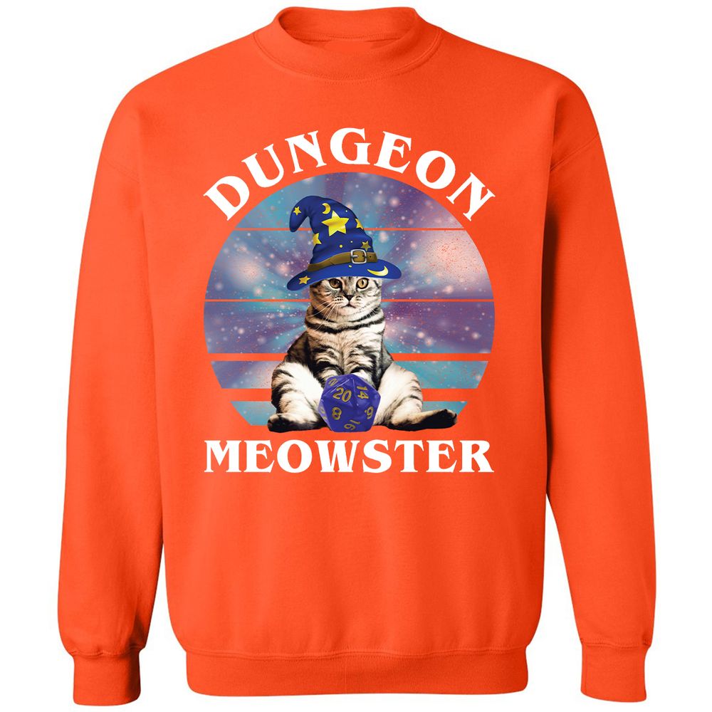 Dungeon Meowster Vintage Classic Unisex Sweatshirt - Orange - 10