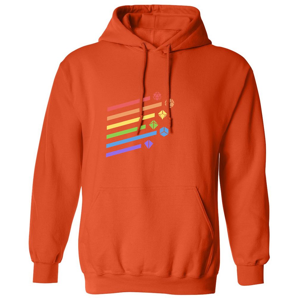Rainbow Dice Set Classic Unisex Hoodie - Orange - 10