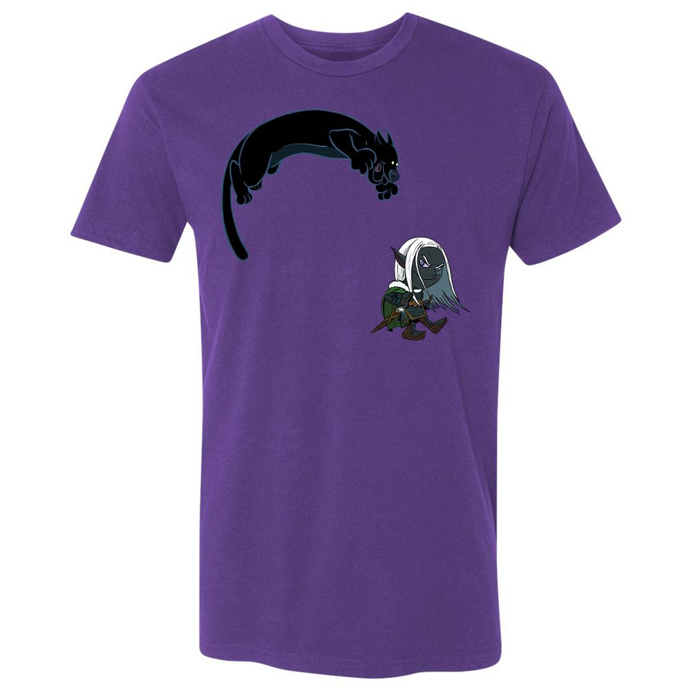 Drizzt and Guenhwyvar Premium Unisex T-Shirt - Purple Rush - 10