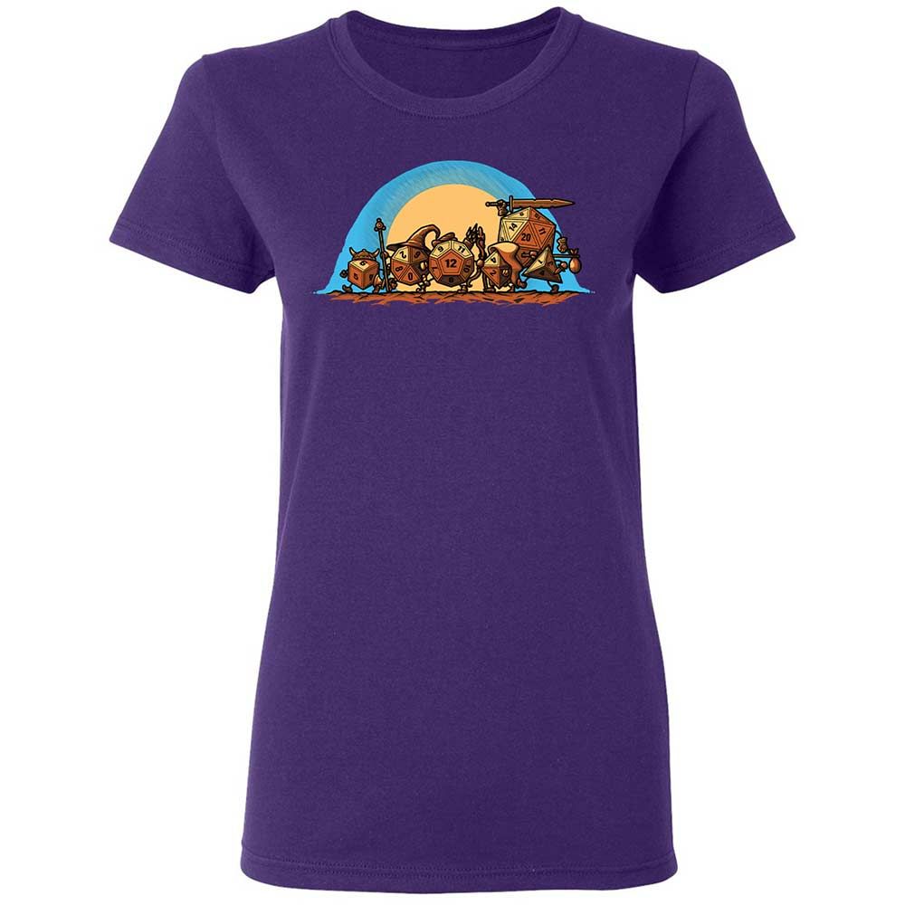 The Fellowship Of The Dice Women's T-Shirt - Purple - 10