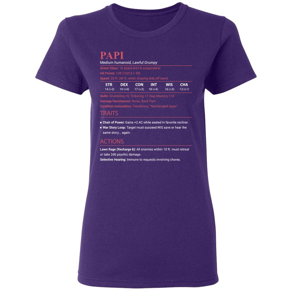 Papi Stats Women's T-Shirt - Purple - 10
