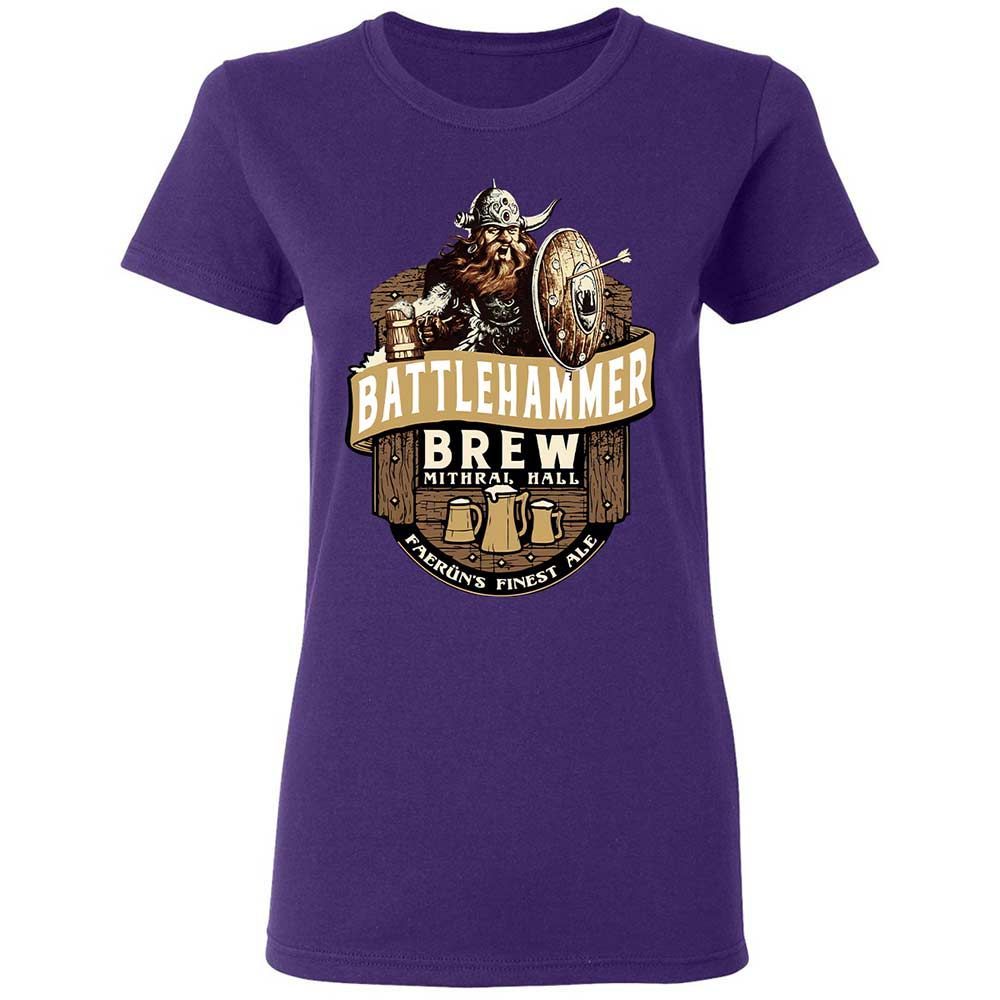 Battlehammer Brew Women's T-Shirt - Purple - 10