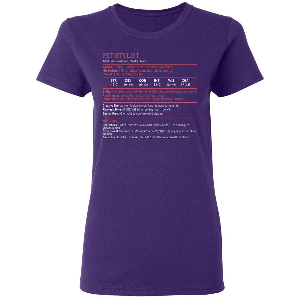 Pet Stylist Stats Block - Purple - 10