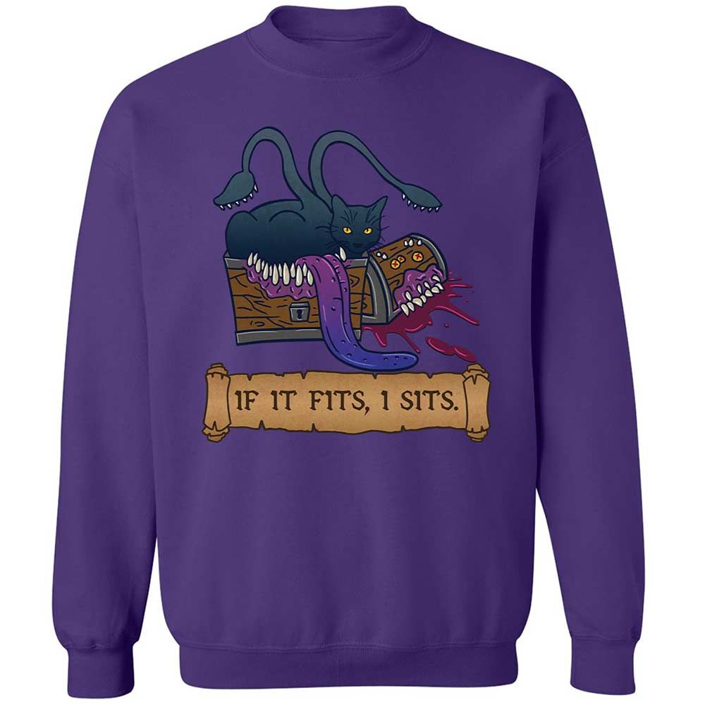 If It Fits I Sits Classic Unisex Sweatshirt - Purple - 10