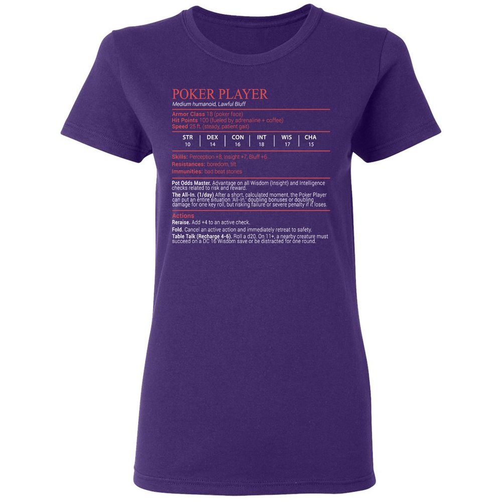 Poker Player Stats Block - Purple - 10