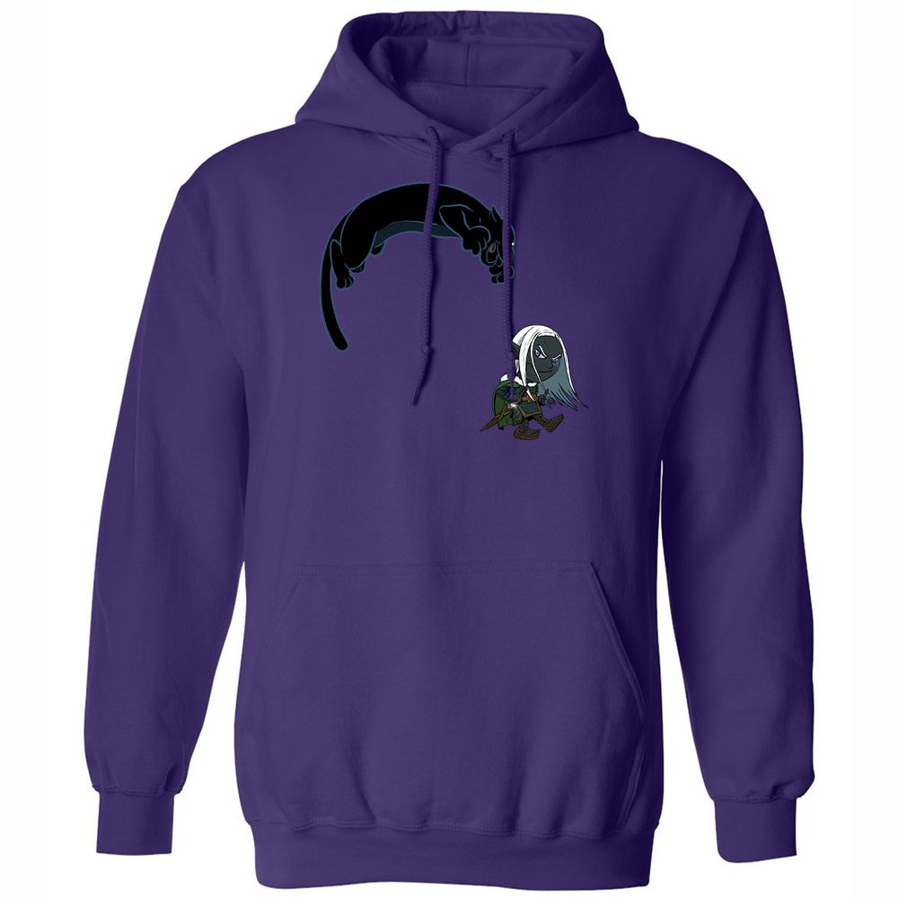 Drizzt and Guenhwyvar Classic Unisex Hoodie - Purple - 10