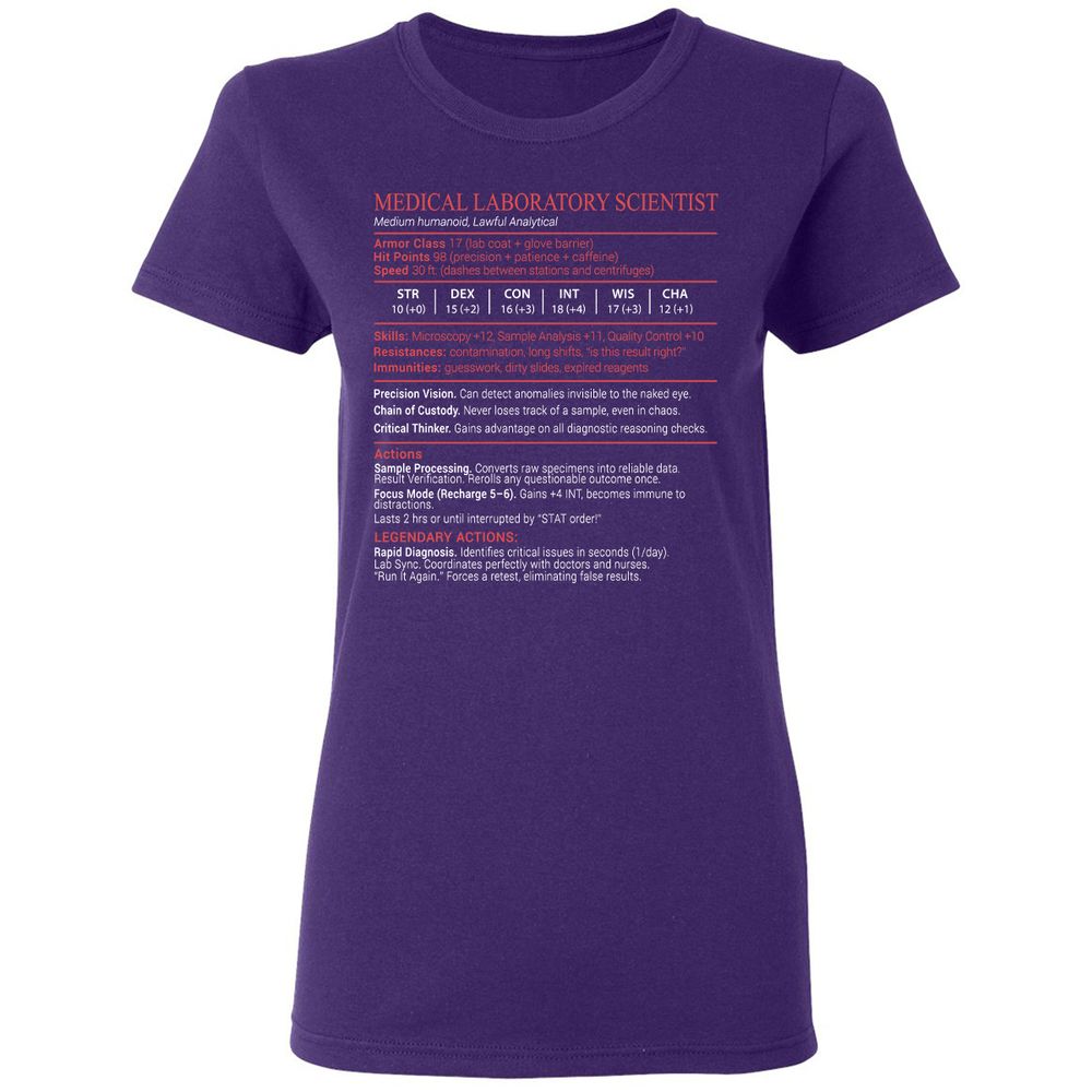 Medical Laboratory Scientist Stats Block - Purple - 10
