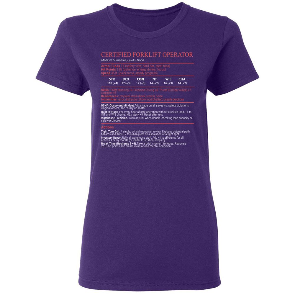 Certified Forklift Operator Stats Block - Purple - 10