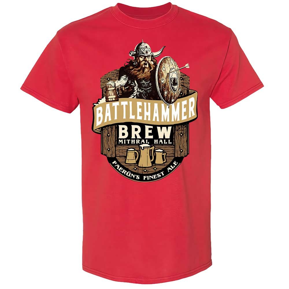 Battlehammer Brew Classic Unisex T-Shirt - Red - 10