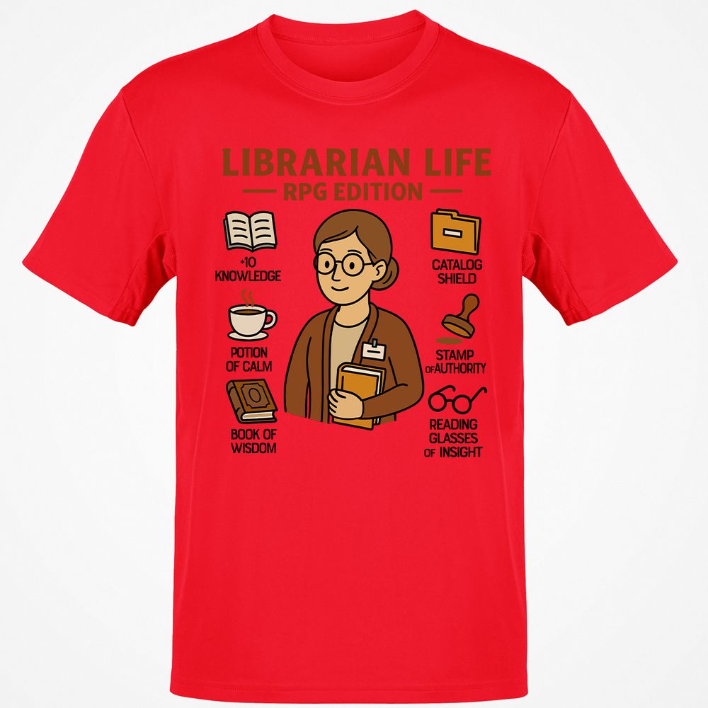 Librarian Life RPG Edition Classic Unisex T-Shirt - Red - 10