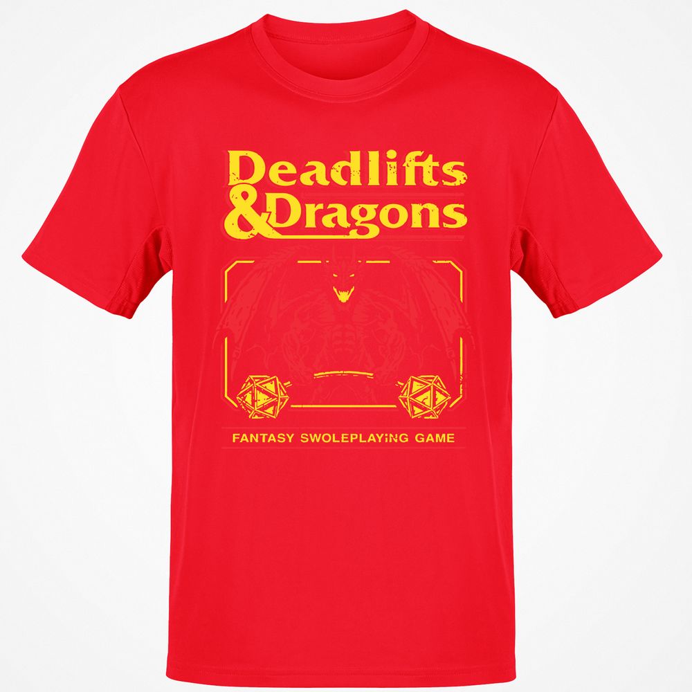 Deadlifts And Dragons Classic Unisex T-Shirt - Red - 10