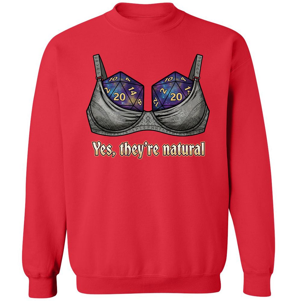 They Are Natural Nat20 Classic Unisex Sweatshirt - Red - 10