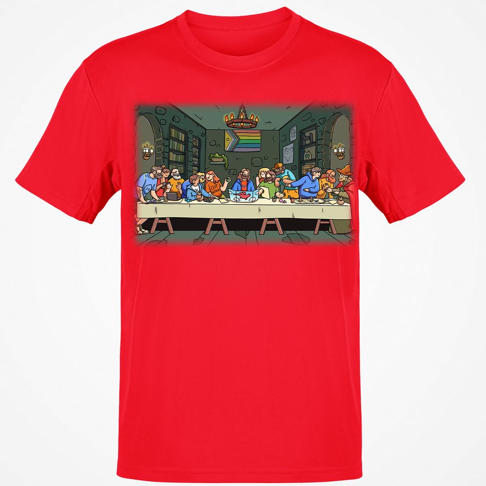DnD Characters Pride Themed The Last Supper Shirt Classic Unisex T-Shirt - Red - 10
