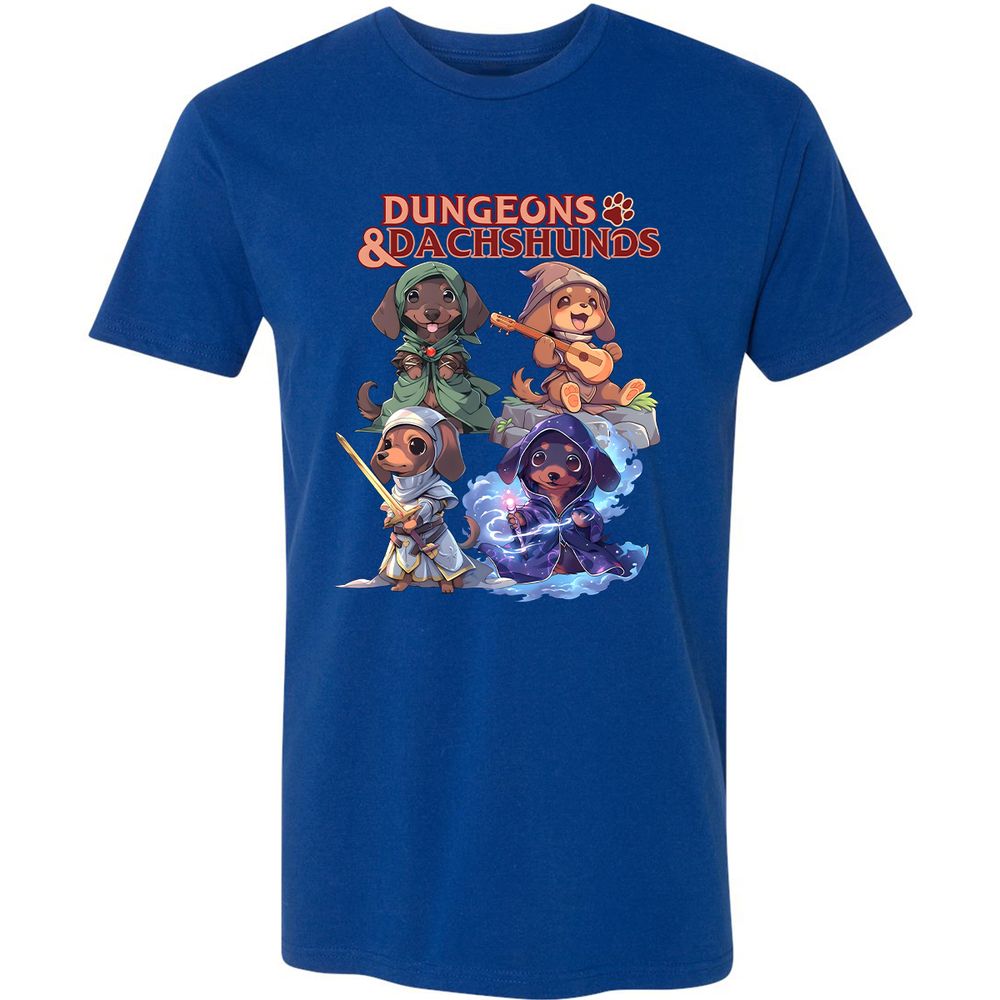 Dungeons & Dachshunds Premium Unisex T-Shirt - Royal - 10