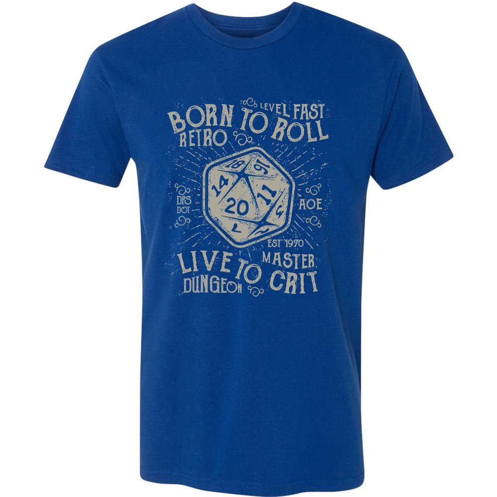 Born To Roll Live To Crit Premium Unisex T-Shirt - Royal - 10