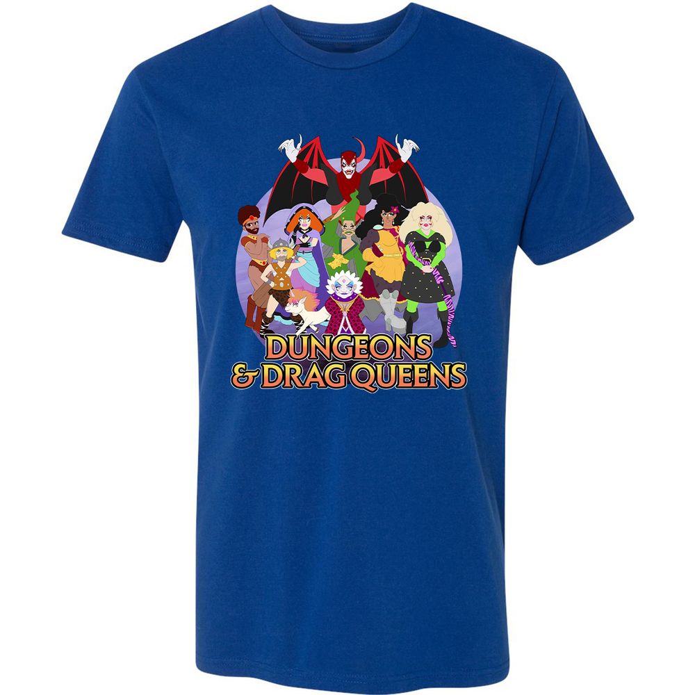 Dungeons n Drag Queens Cartoon Premium Unisex T-Shirt - Royal - 10