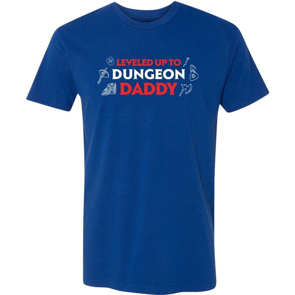 Leveled Up To Dungeon Daddy Premium Unisex T-Shirt - Royal - 10