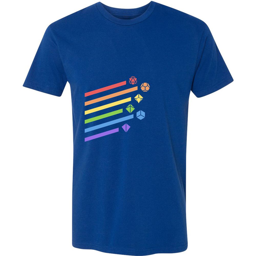 Rainbow Dice Set Premium Unisex T-Shirt - Royal - 10