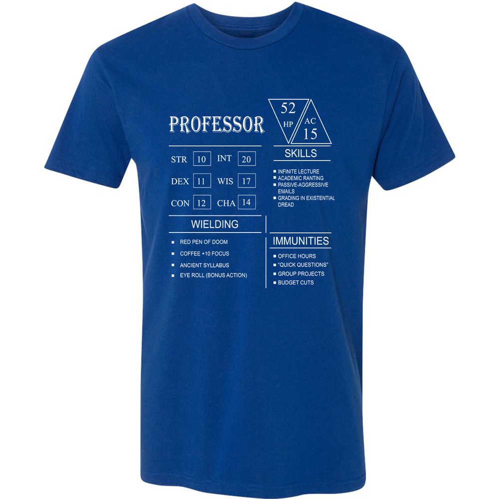 Professor New Premium Unisex T-Shirt - Royal - 10