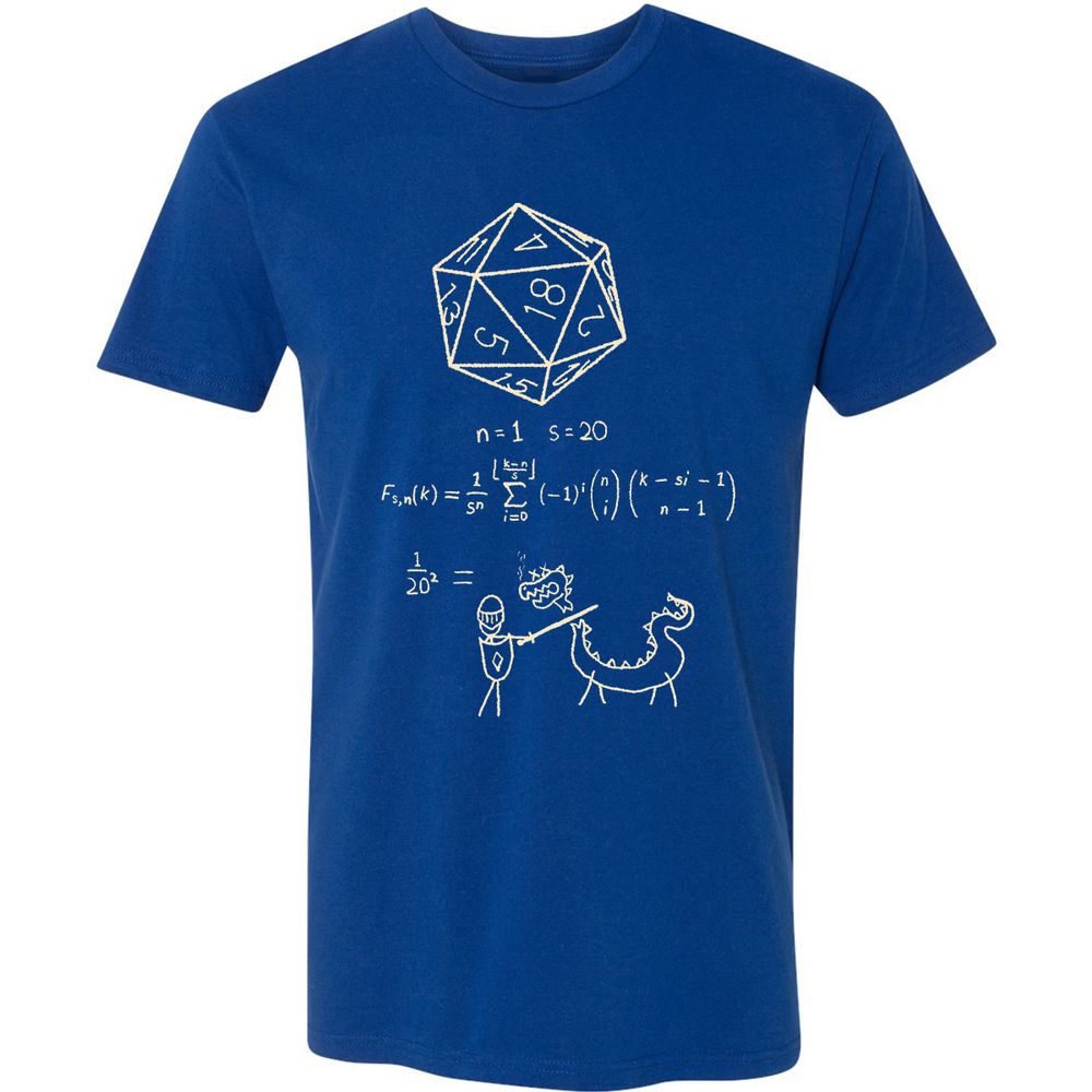 Science Of20 Sided Dice Premium Unisex T-Shirt - Royal - 10