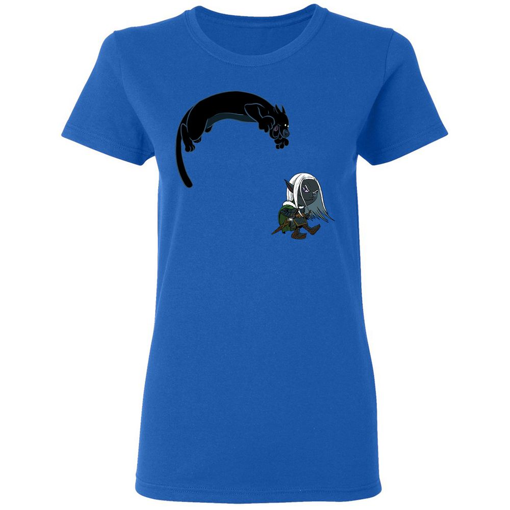 Drizzt and Guenhwyvar Women's T-Shirt - Royal - 10