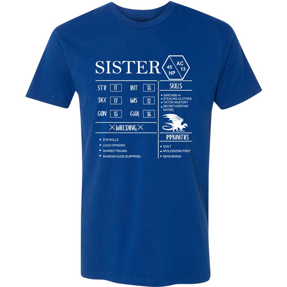 Sister Stats Premium Unisex T-Shirt - Royal - 10