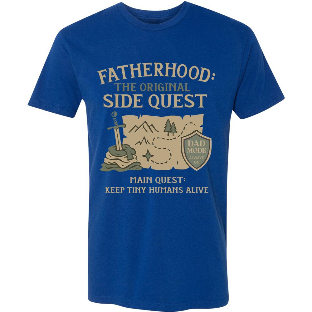 Fatherhood The Original Side Quest Premium Unisex T-Shirt - Royal - 10