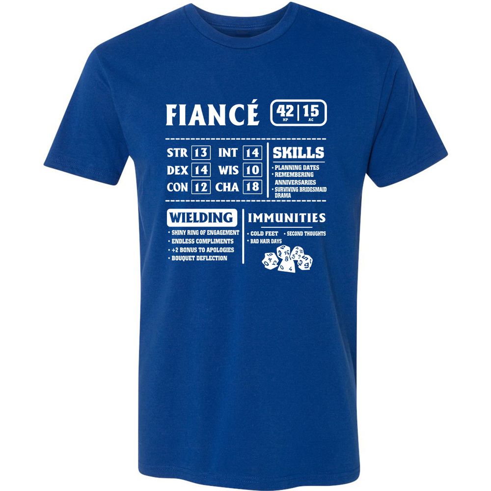 Fiance Stats Premium Unisex T-Shirt - Royal - 10