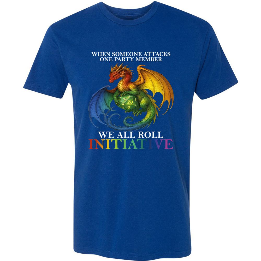Dragon Roll For Initiative Premium Unisex T-Shirt - Royal - 10