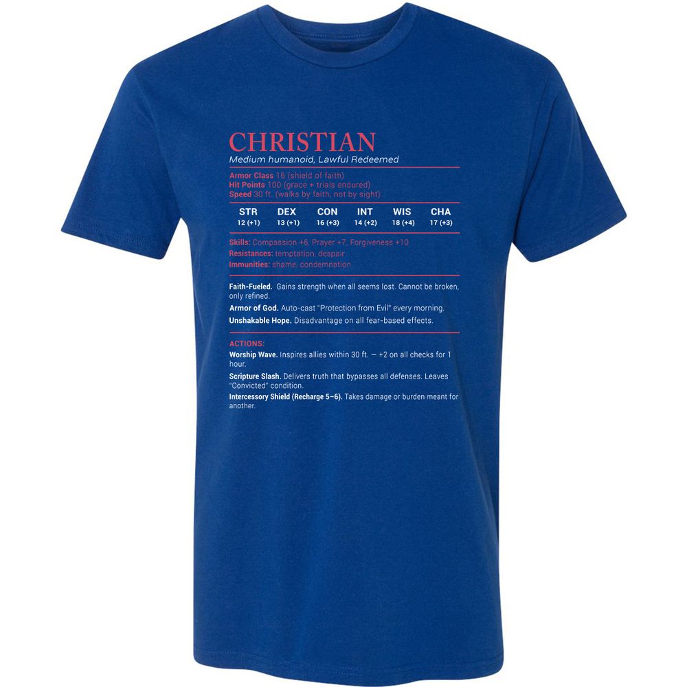 Chistian Stats Premium Unisex T-Shirt - Royal - 10