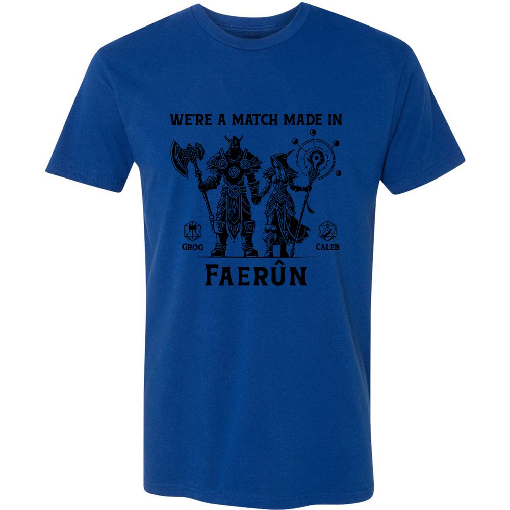 Custom DnD Class Couple Premium Unisex T-Shirt - Royal - 10